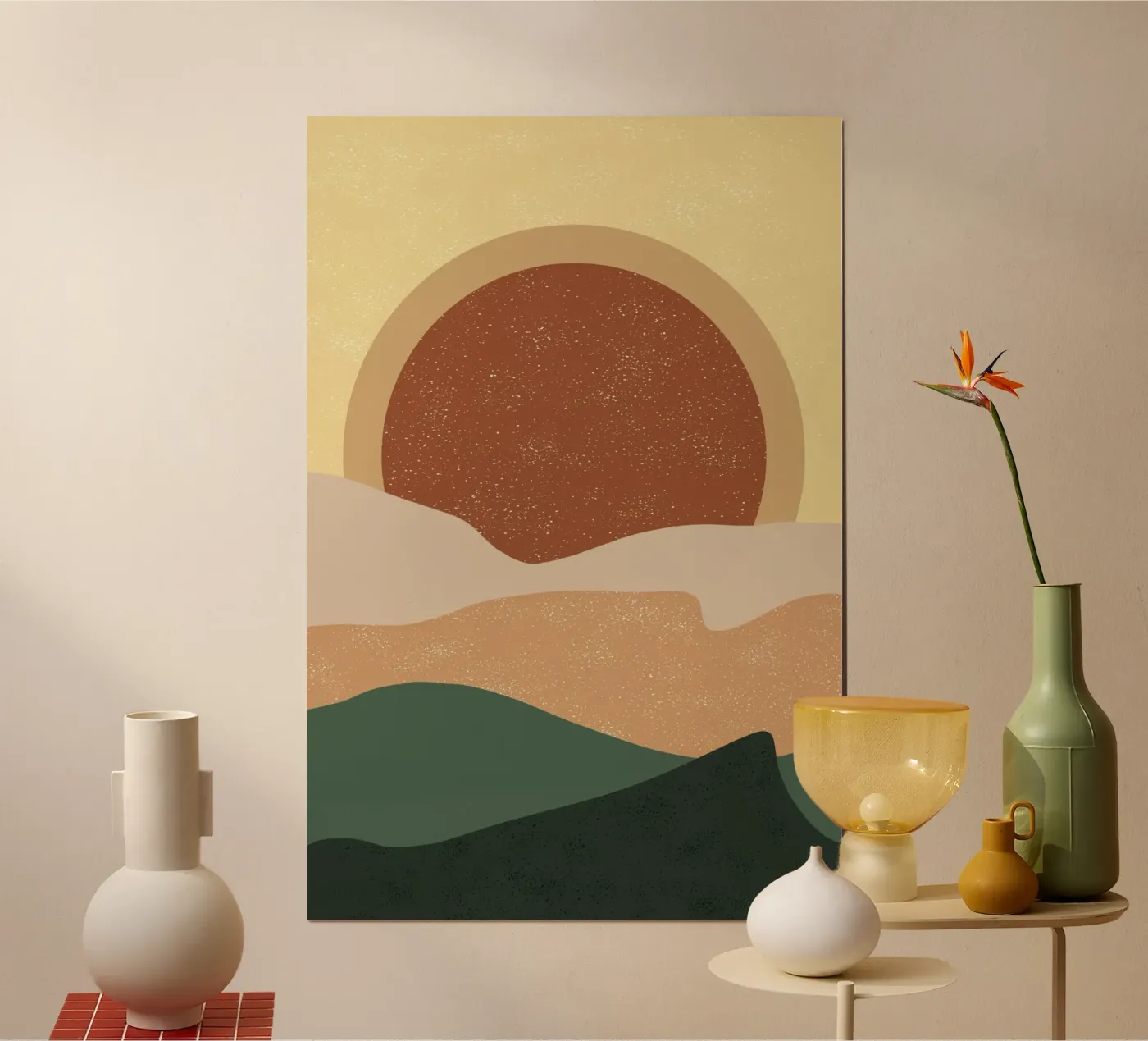 nature sunset poster da pastel color shape