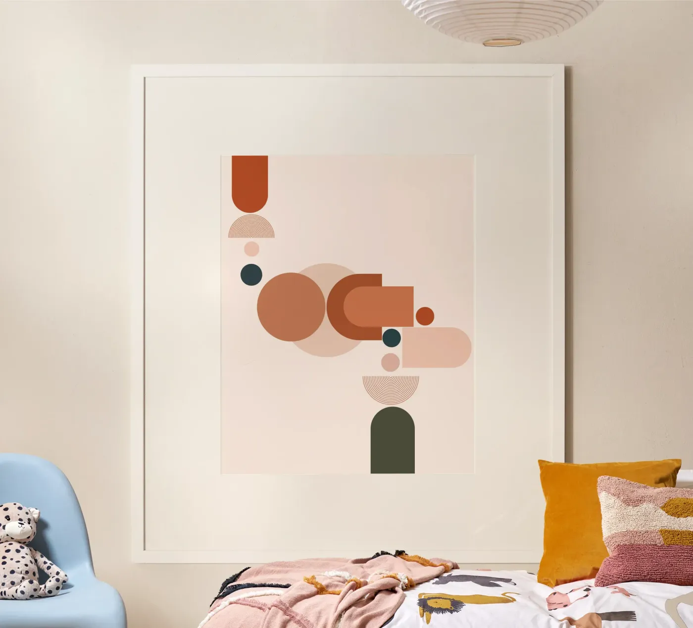 pastel random poster da pastel color shape