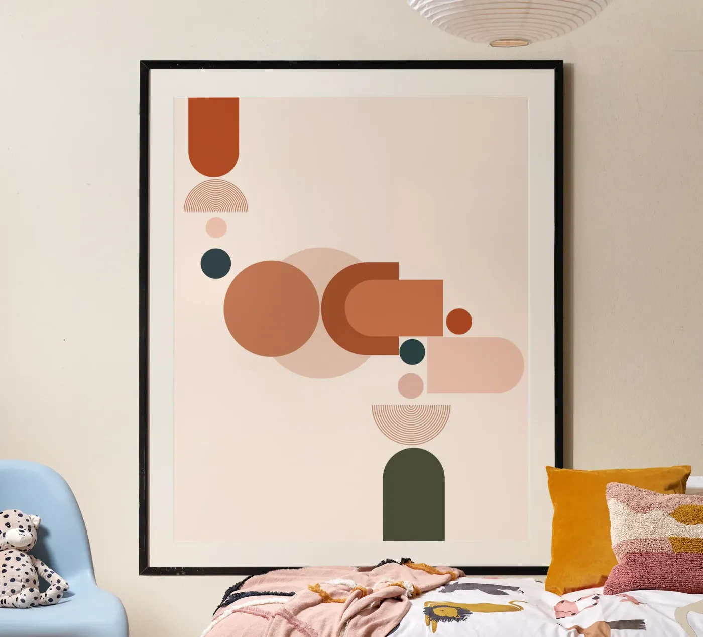 pastel random poster da pastel color shape
