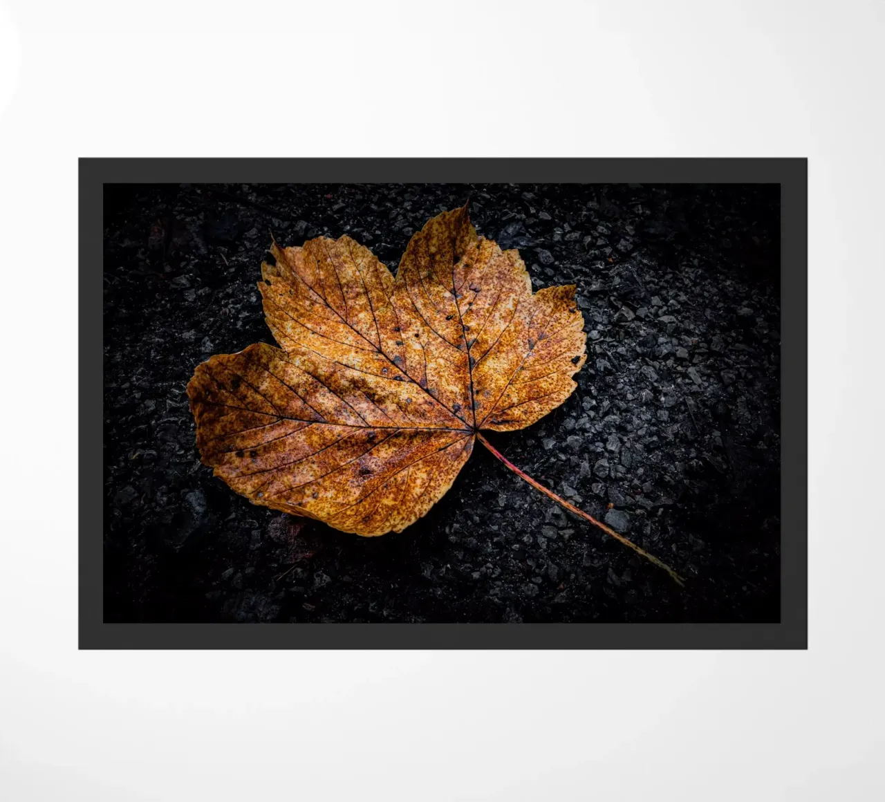 Yellow maple leaf doormat by Marcus Beckert | Fotografie