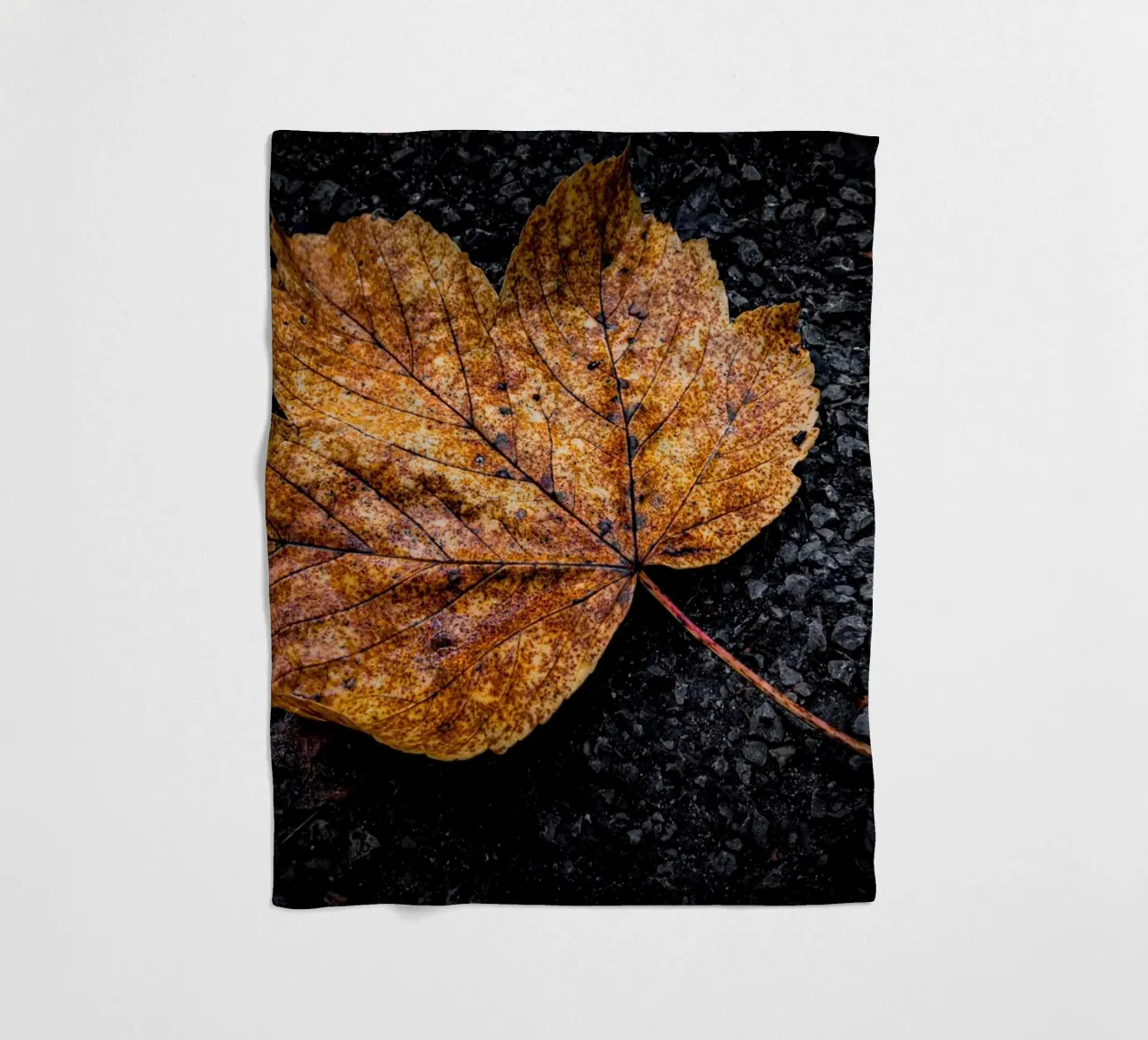 Gelbes Ahornblatt Fleecedecke von Marcus Beckert | Fotografie