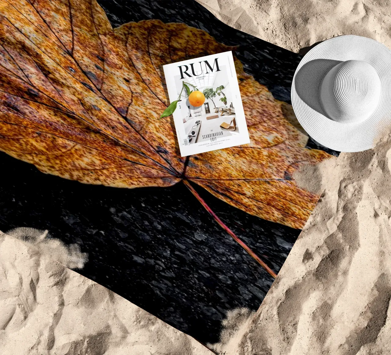 Foglia d'acero gialla telo mare da Marcus Beckert | Fotografie