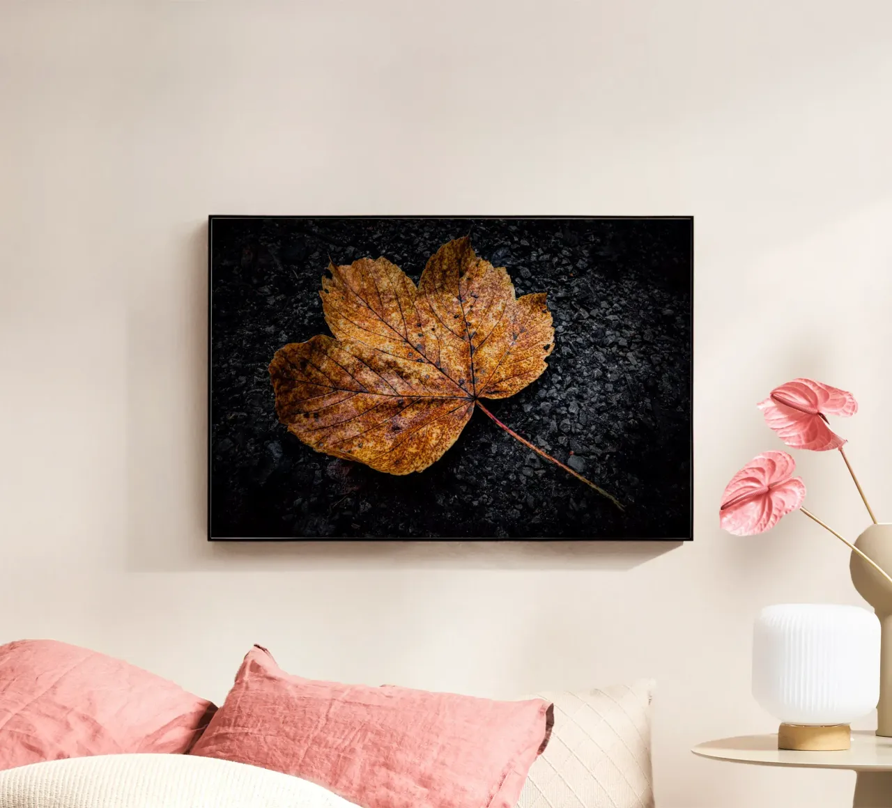 Geel esdoornblad acryl van Marcus Beckert | Fotografie