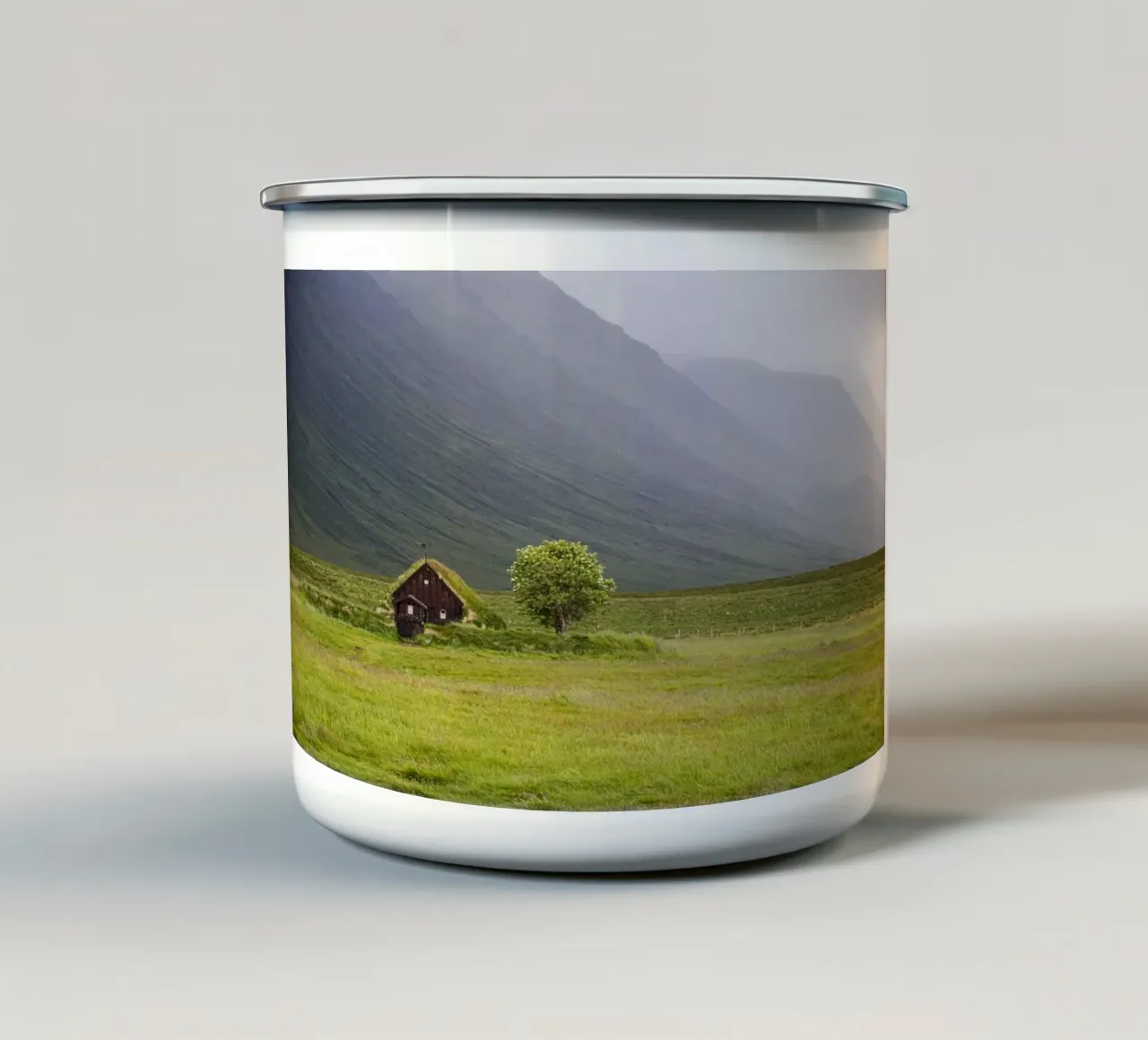 the illustration tazza in smalto da pastel color shape