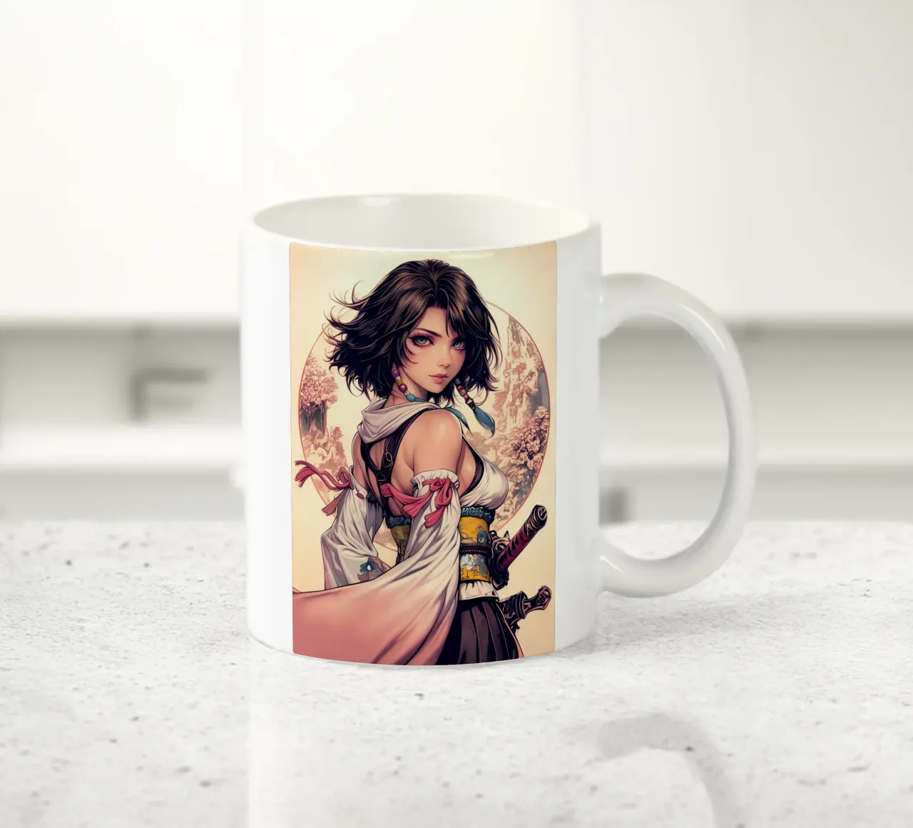 Yuna Final Fantasy X FFX tazza in ceramica da Fleur de Lys