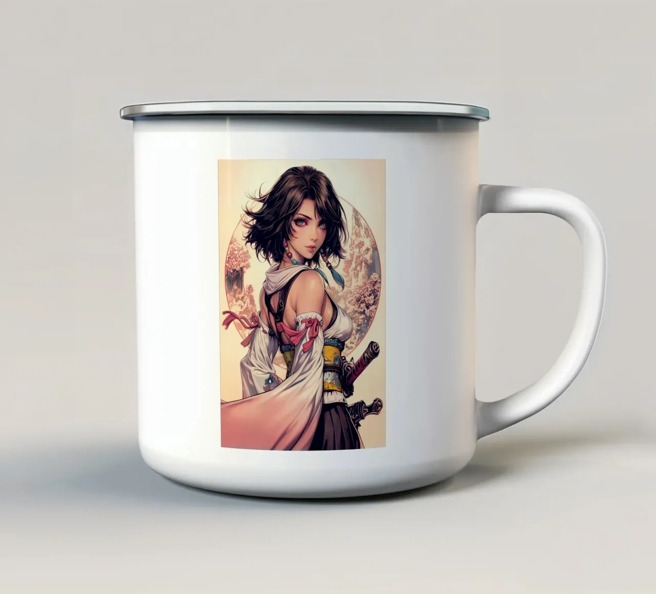Yuna Final Fantasy X FFX tazza in smalto da Fleur de Lys