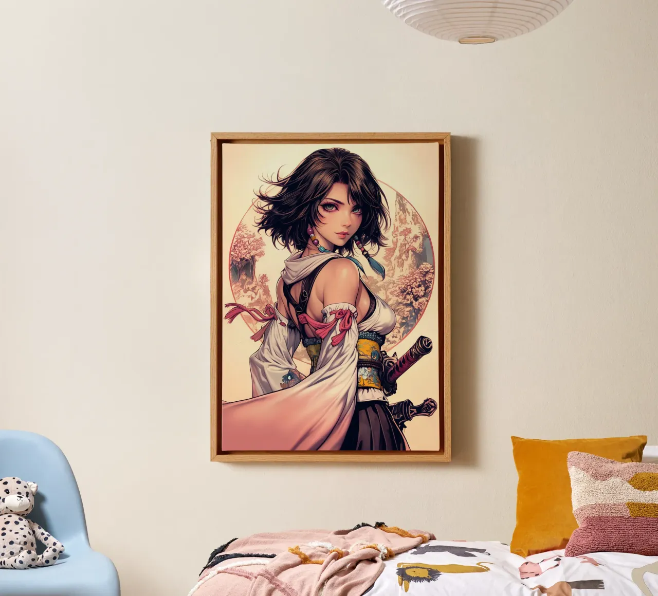 Yuna Final Fantasy X FFX tela con Cornice a cassetta da Fleur de Lys