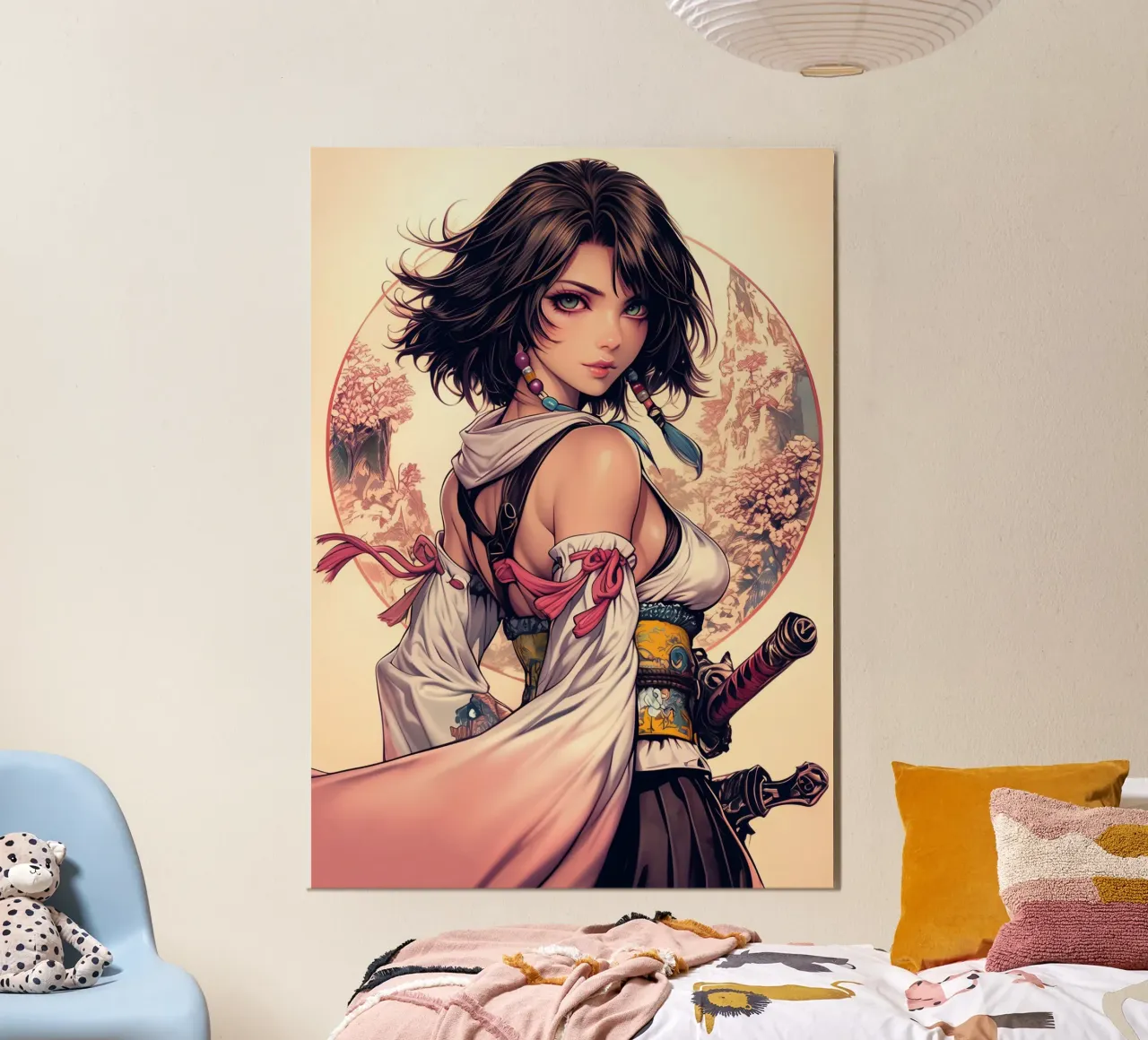 Yuna Final Fantasy X FFX poster con telaio in alluminio da Fleur de Lys