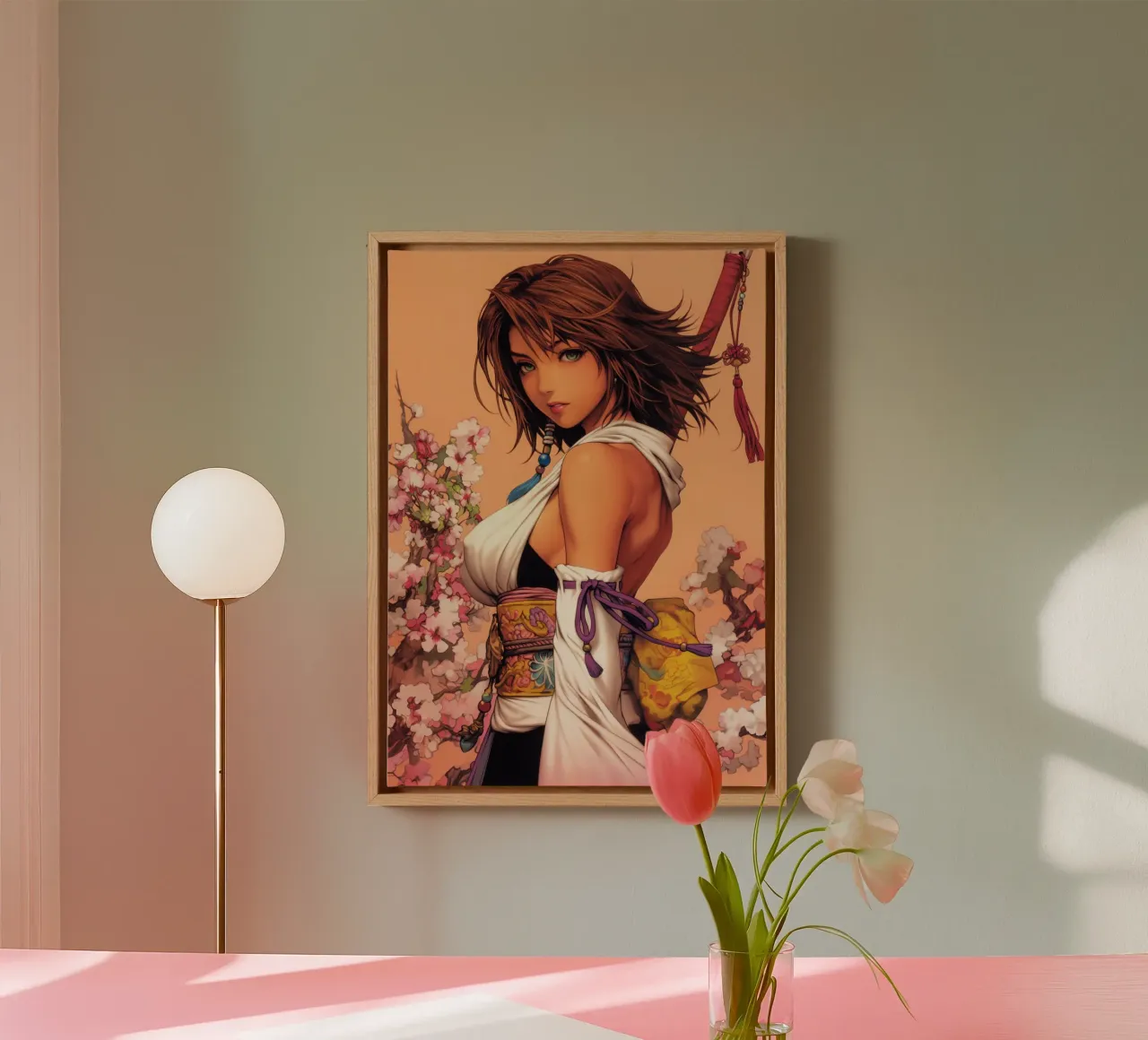 Yuna Final Fantasy X FFX tela con Cornice a cassetta da Fleur de Lys