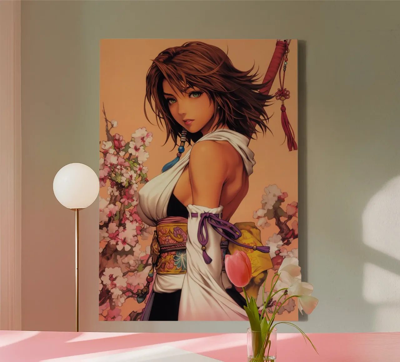 Yuna Final Fantasy X FFX tela con Cornice a cassetta da Fleur de Lys