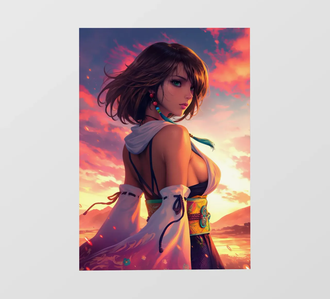 Yuna Final Fantasy X FFX pellicola backlit da Fleur de Lys
