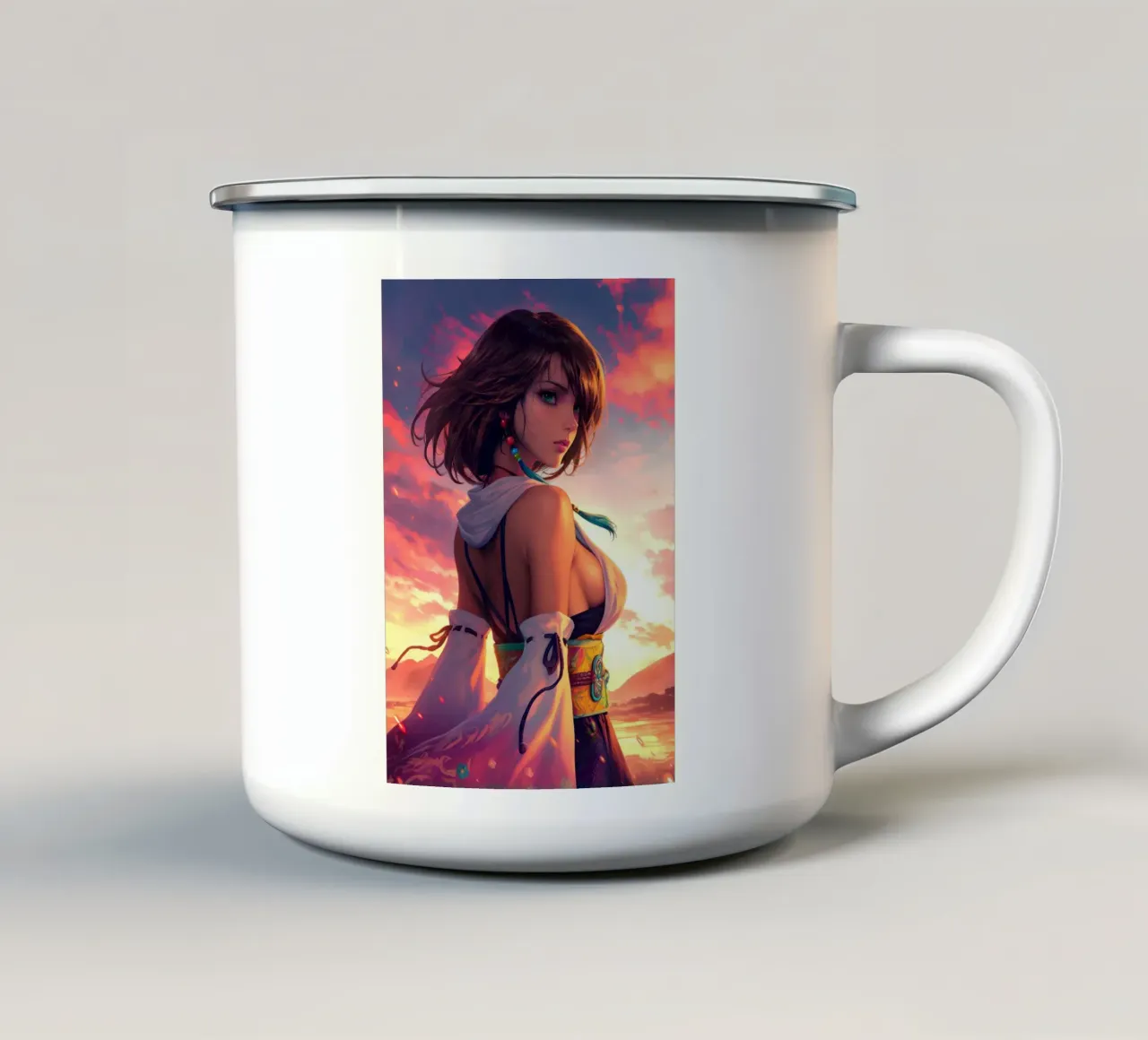 Yuna Final Fantasy X FFX tazza in smalto da Fleur de Lys