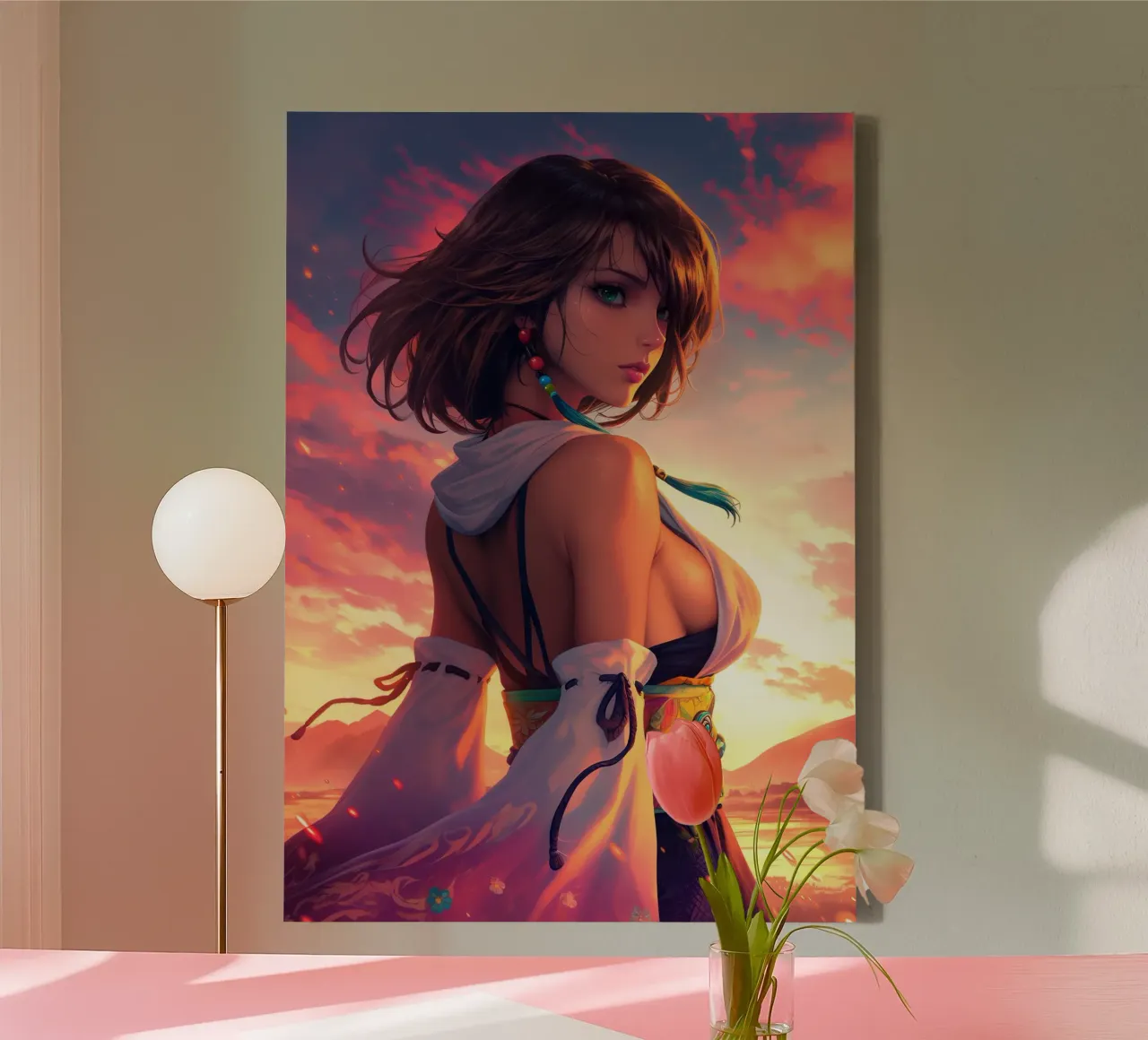 Yuna Final Fantasy X FFX tela con Cornice a cassetta da Fleur de Lys