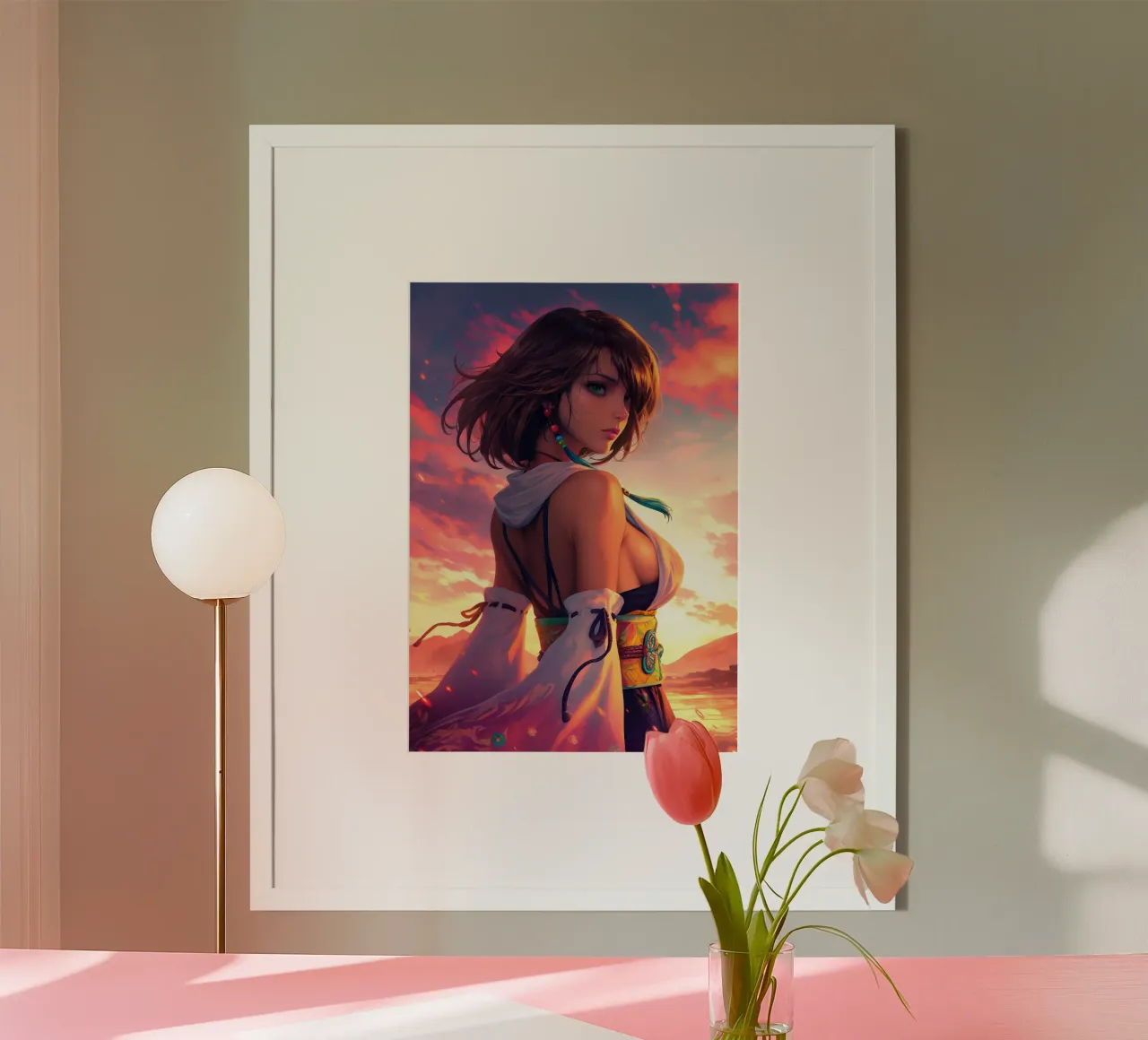 Yuna Final Fantasy X FFX poster con telaio in plastica da Fleur de Lys