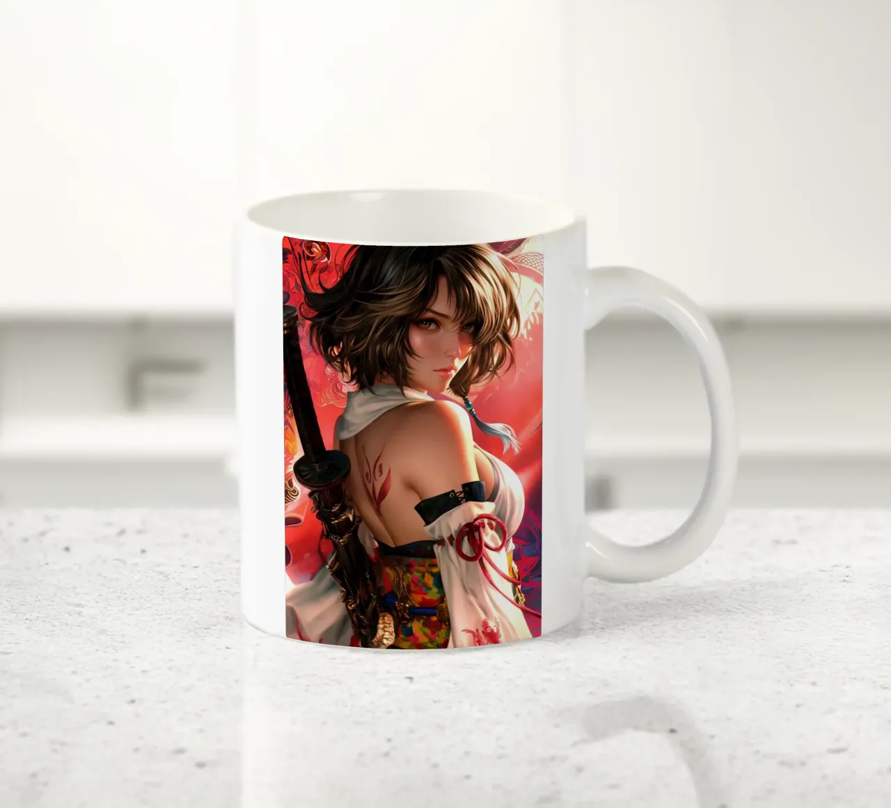 Yuna Final Fantasy X FFX tazza in ceramica da Fleur de Lys