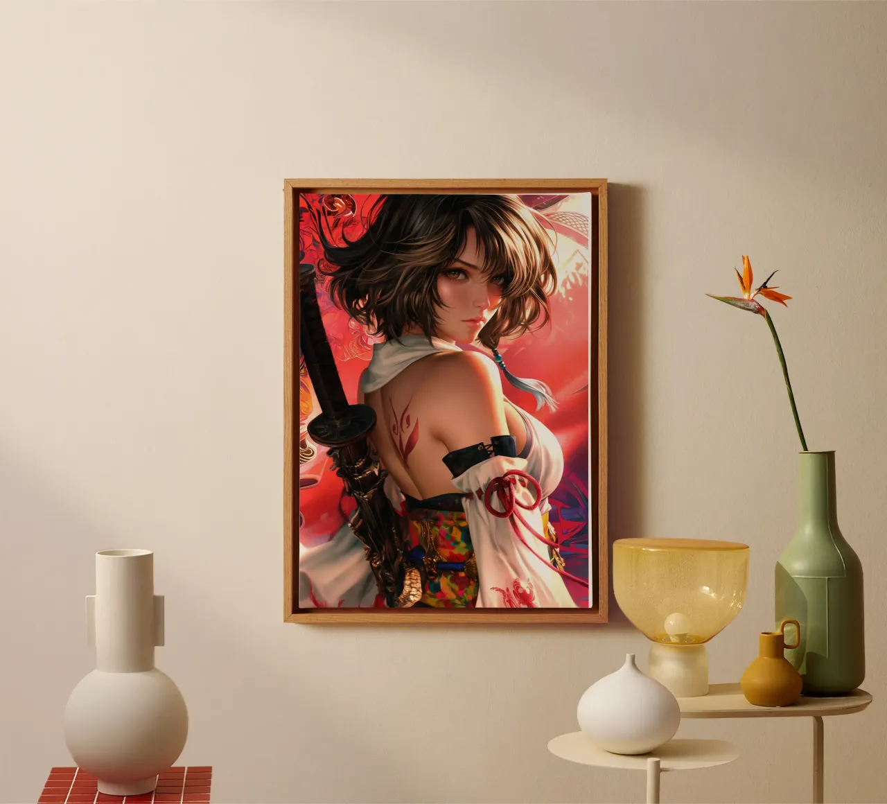 Yuna Final Fantasy X FFX tela con Cornice a cassetta da Fleur de Lys