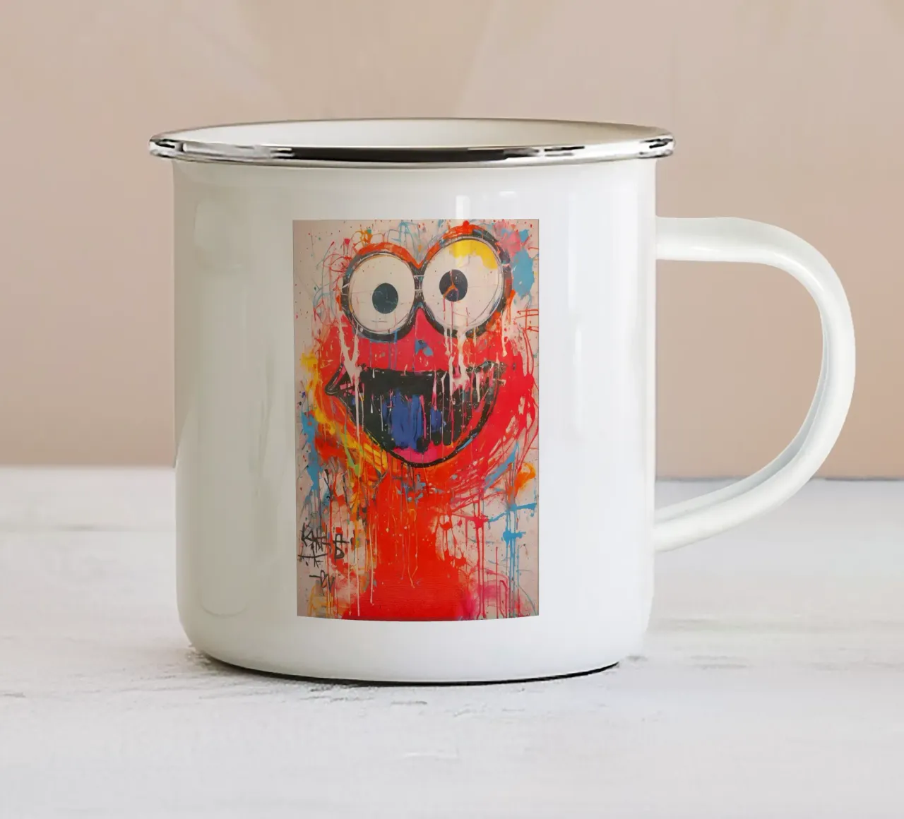 Street Art Elmo tazza in smalto da KUNSTstück