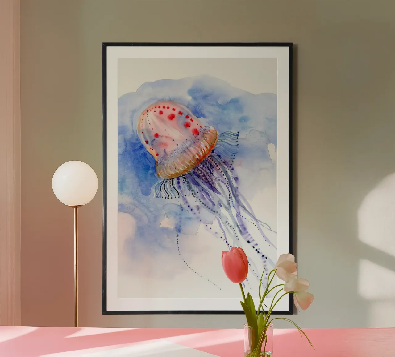 Meduse - immersioni in mare aperto poster con telaio in plastica da Brant Varner