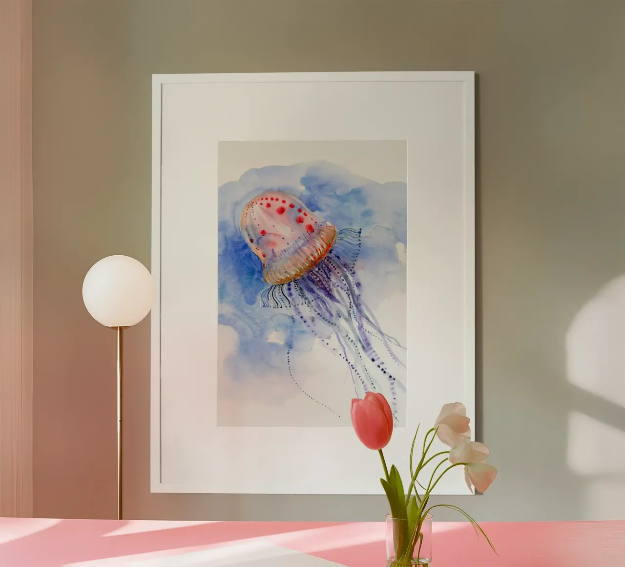 Meduse - immersioni in mare aperto poster con telaio in plastica da Brant Varner
