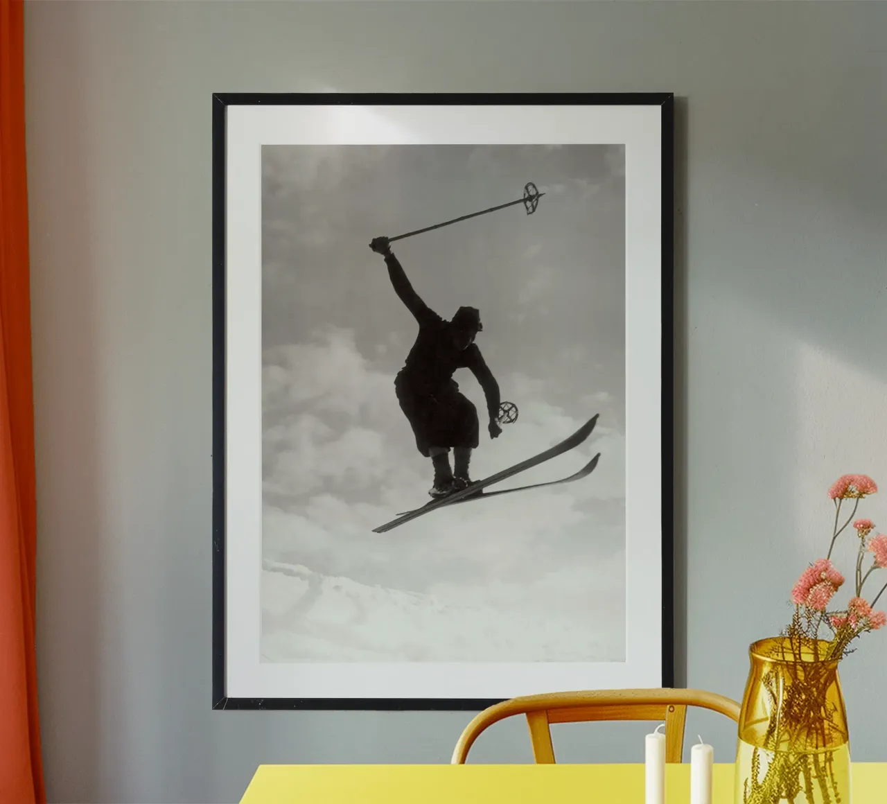 Saltare con gli sci d'epoca poster da Brant Varner