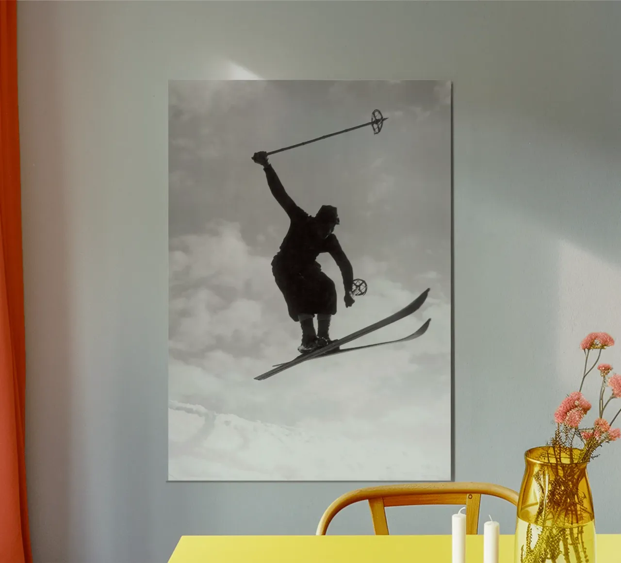 Saltare con gli sci d'epoca poster da Brant Varner