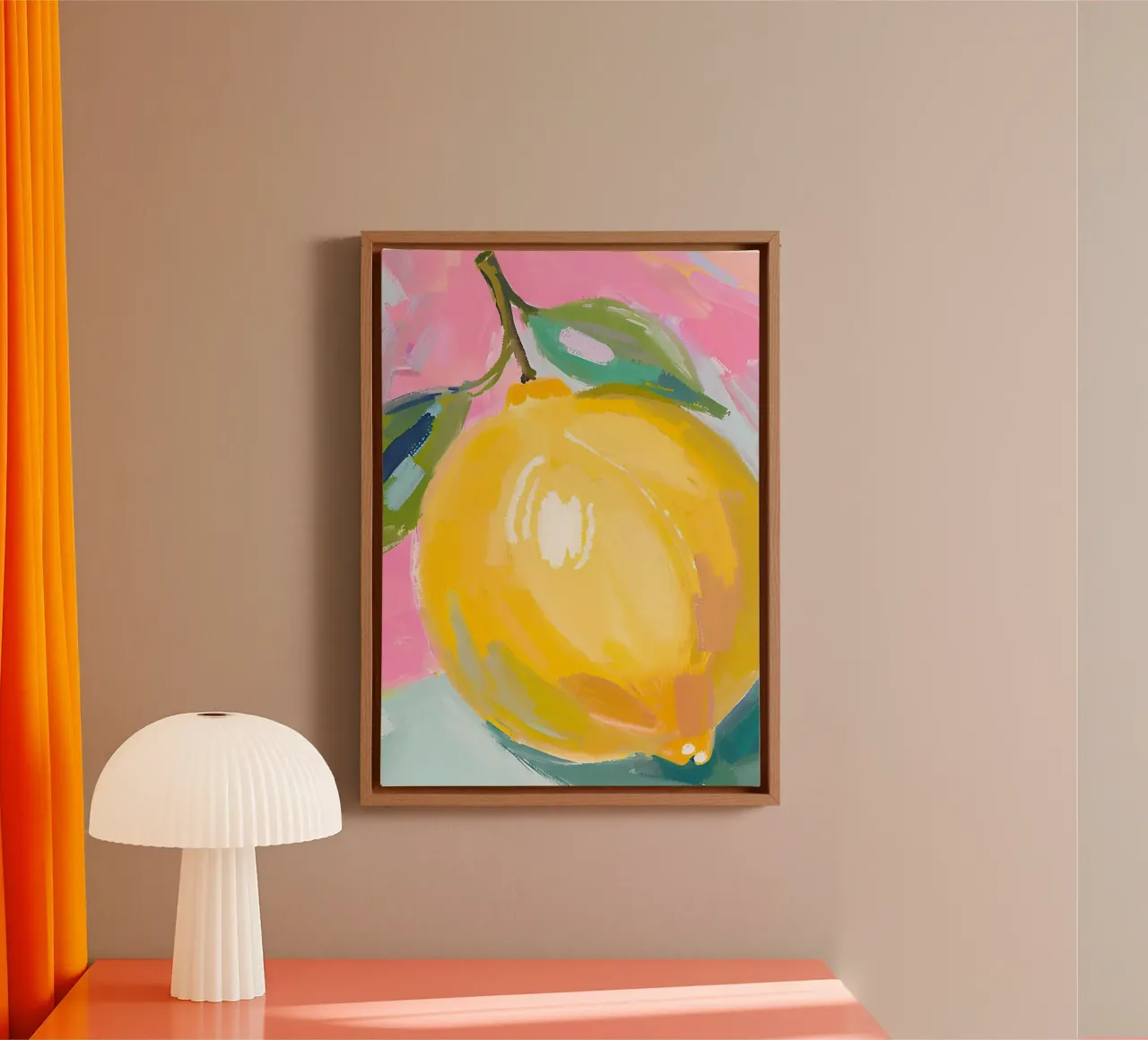 Zitrone II Leinwand mit Schattenfugenrahmen von Brant Varner