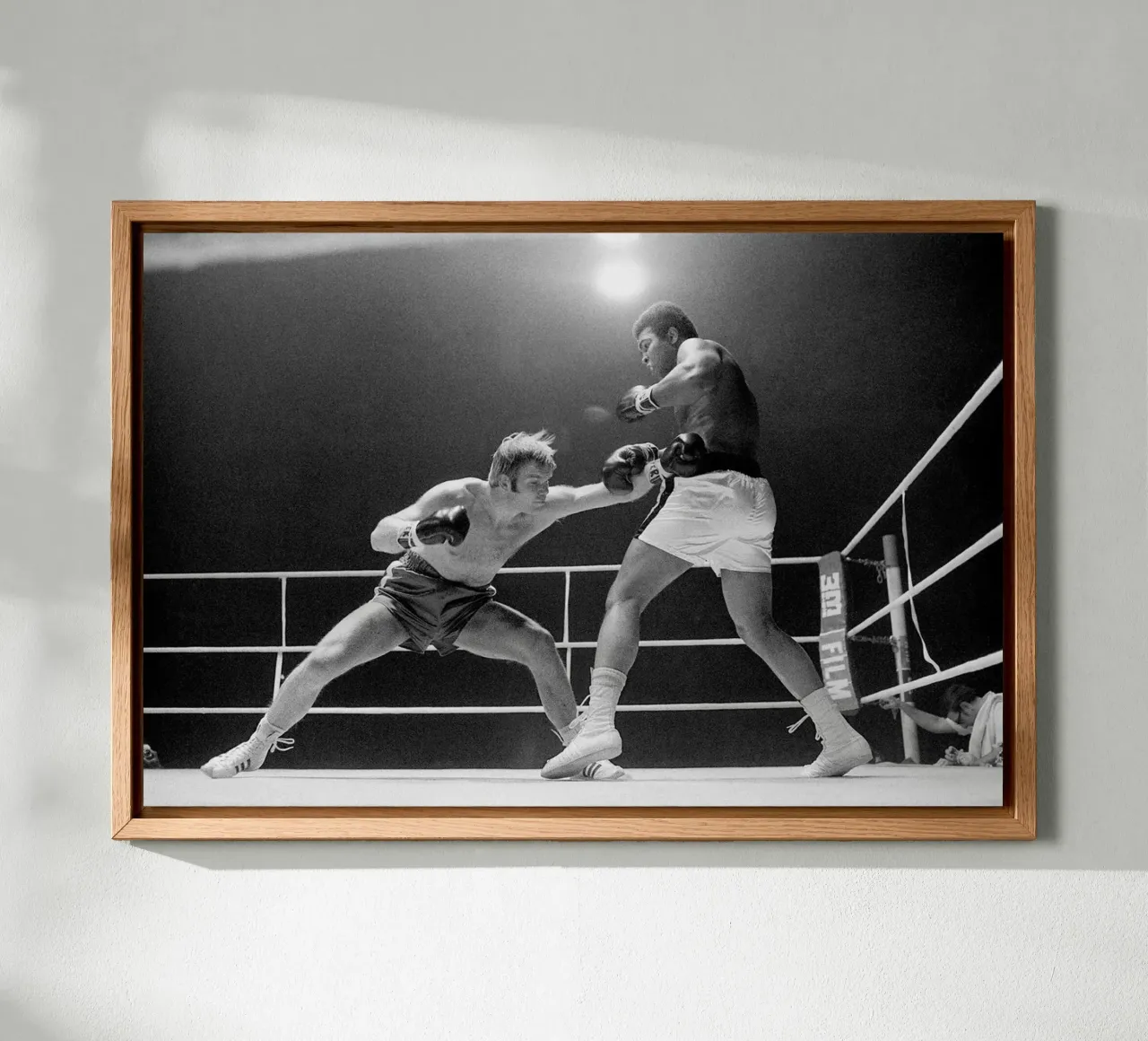 Muhammad Ali contro Jürgen Blin, Svizzera, 1971 tela con Cornice a cassetta da Brant Varner