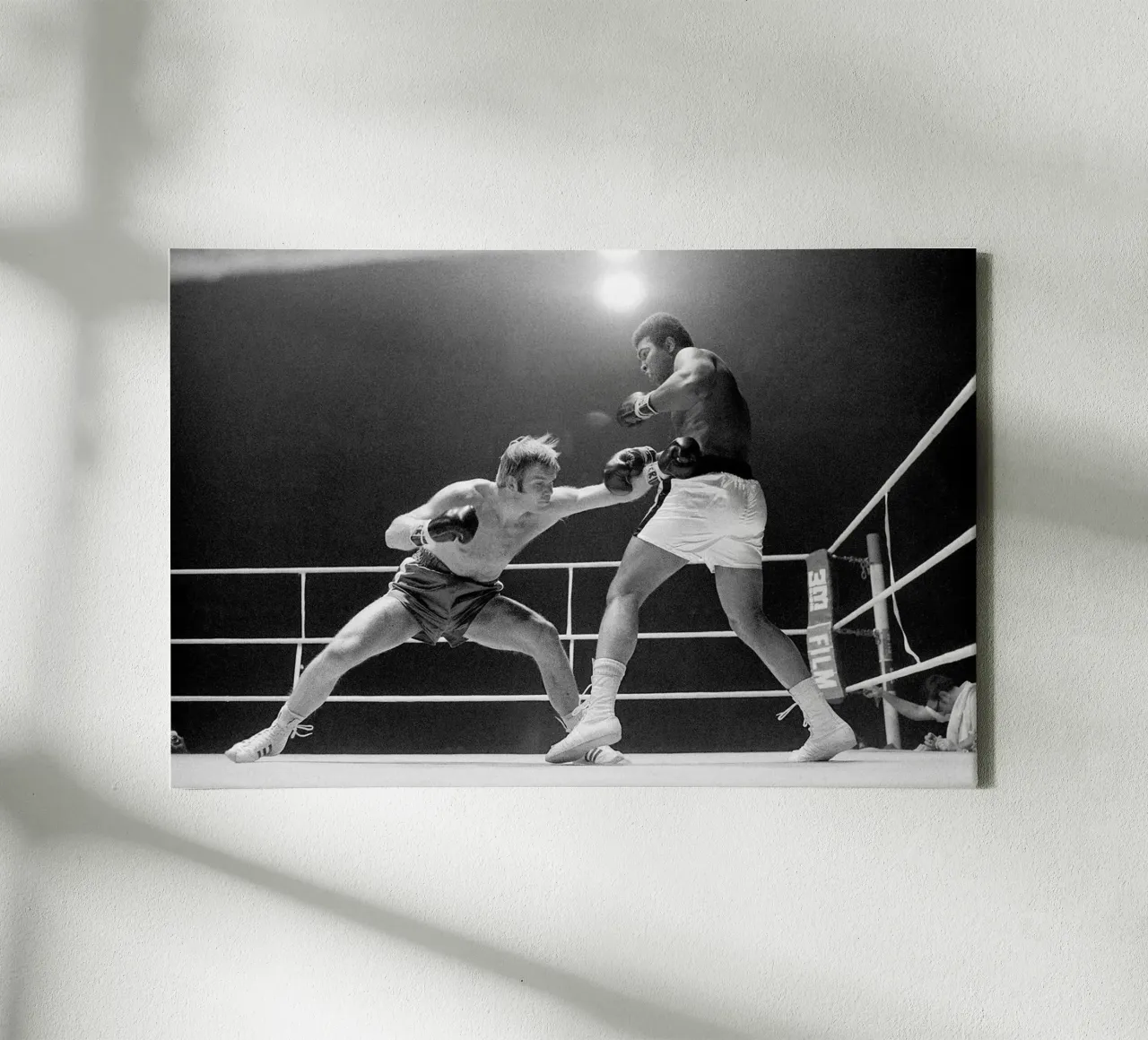 Muhammad Ali contro Jürgen Blin, Svizzera, 1971 tela con Cornice a cassetta da Brant Varner