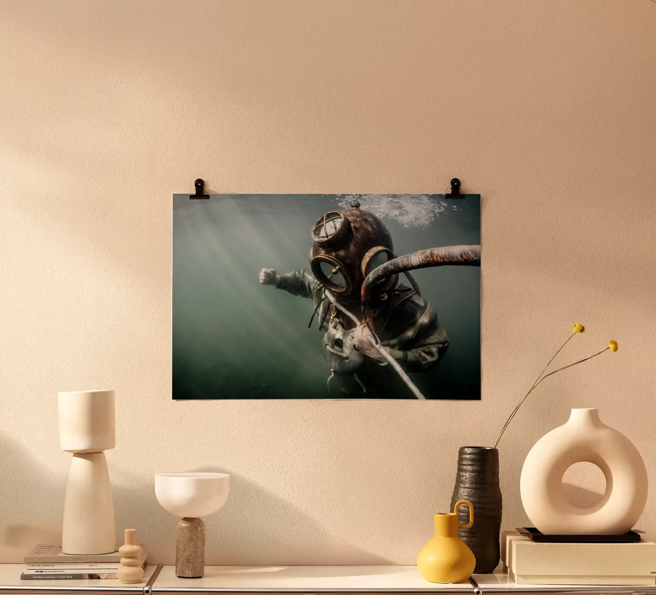 Vecchio sommozzatore industriale poster da Brant Varner