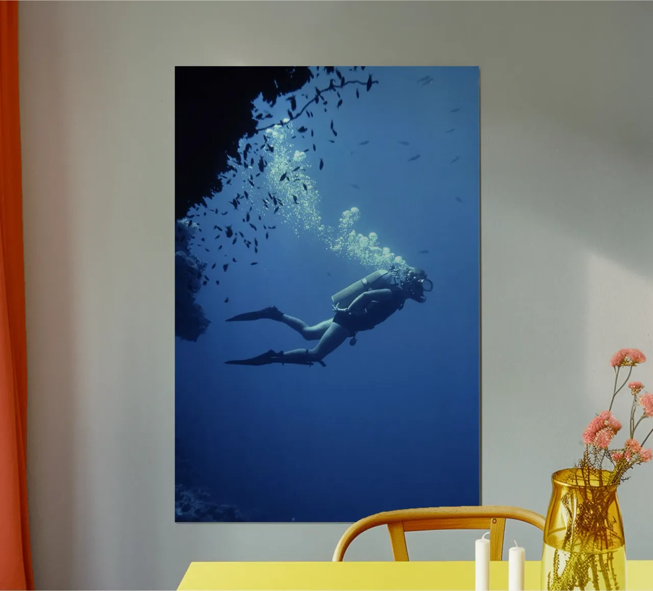 Scuba diver poster con telaio in plastica da Brant Varner