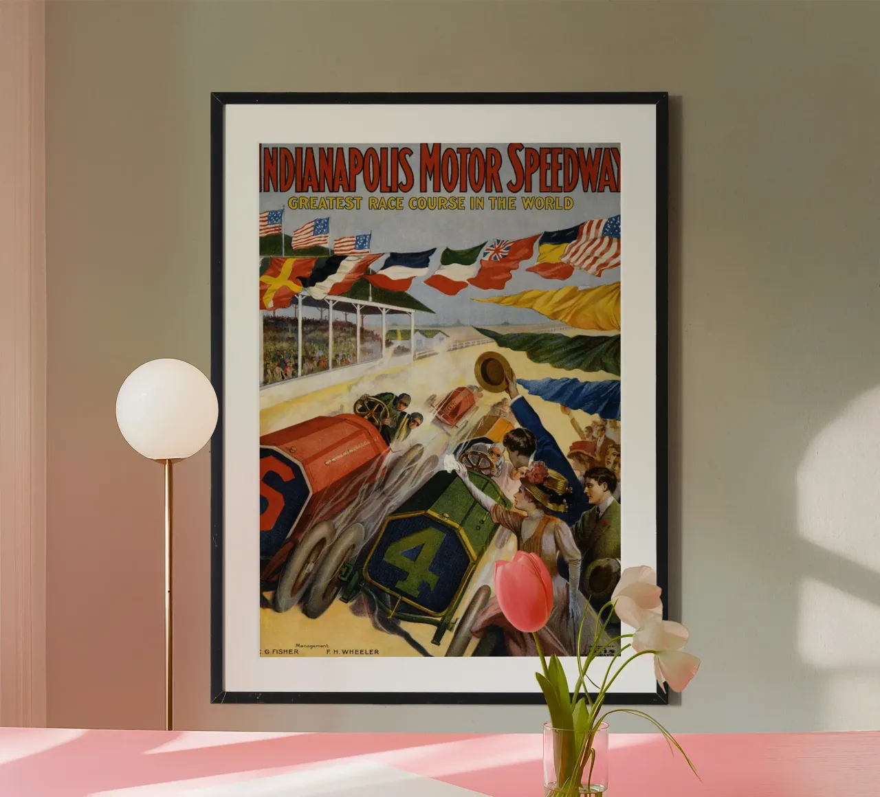 L'Indianapolis Motor Speedway, 1909 poster da Brant Varner