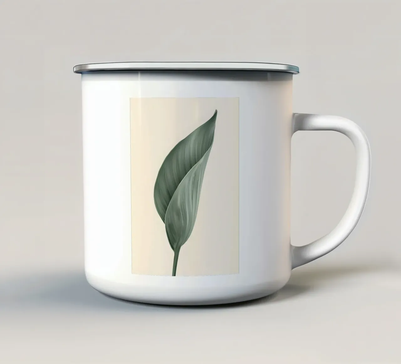 Foglia di uccello del paradiso tazza in smalto da Botanical Gallery