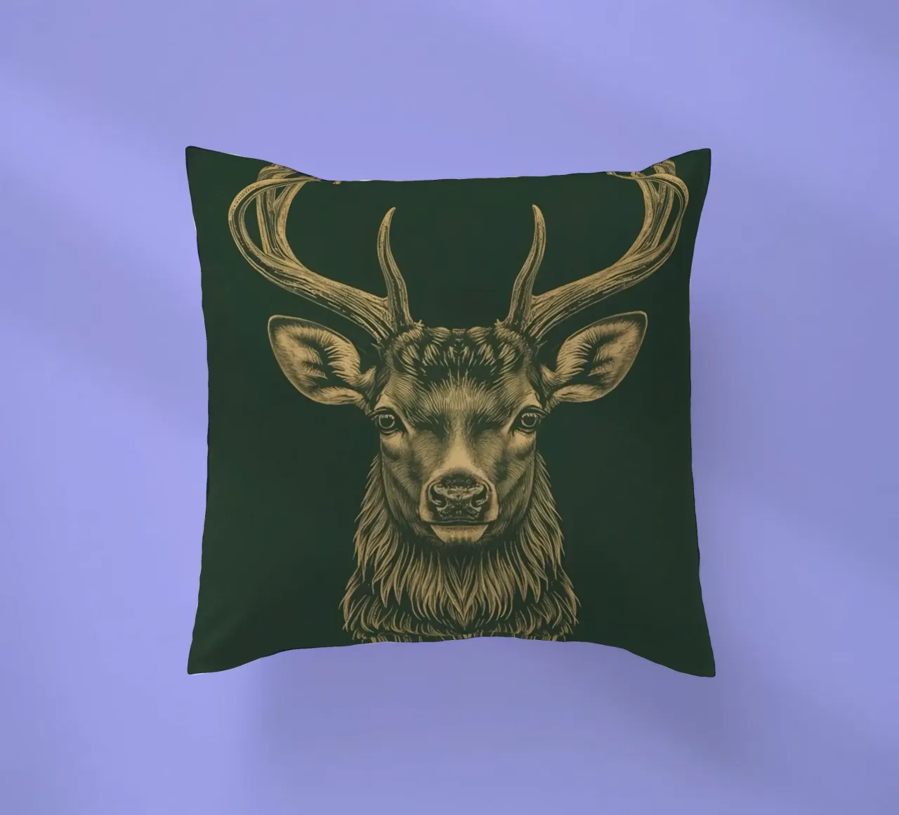 Illustrazione di una testa di cervo con le corna cuscino da DesignDoodle