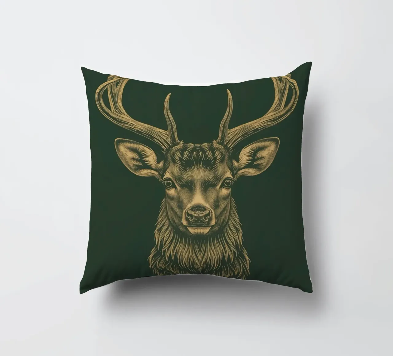 Illustrazione di una testa di cervo con le corna cuscino da DesignDoodle