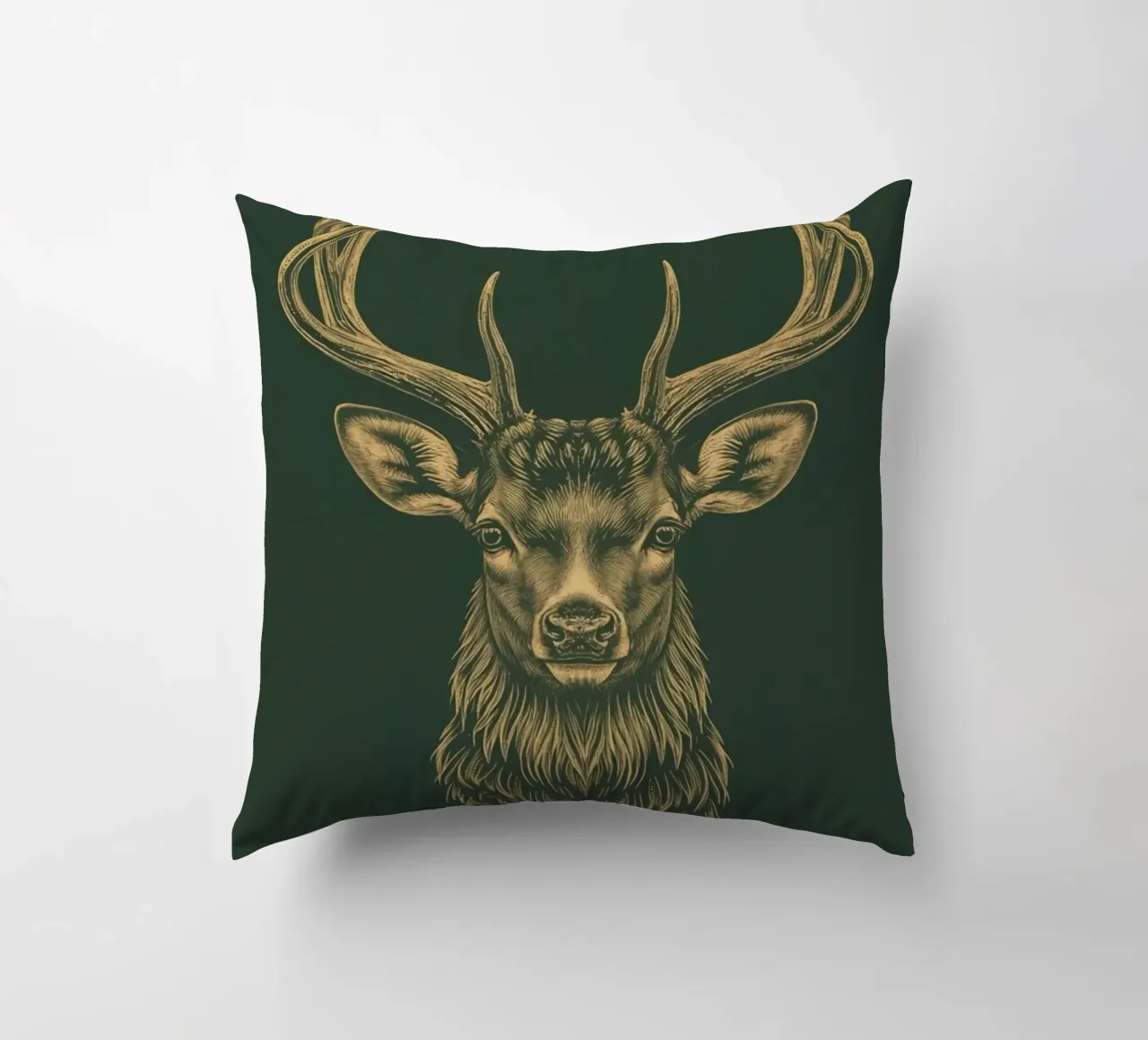 Illustrazione di una testa di cervo con le corna cuscino da DesignDoodle