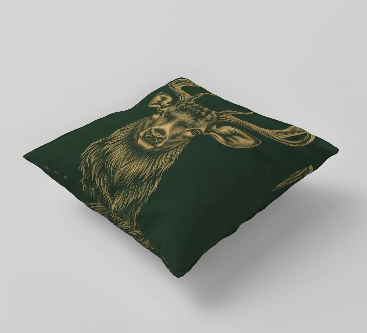 Illustrazione di una testa di cervo con le corna cuscino da DesignDoodle