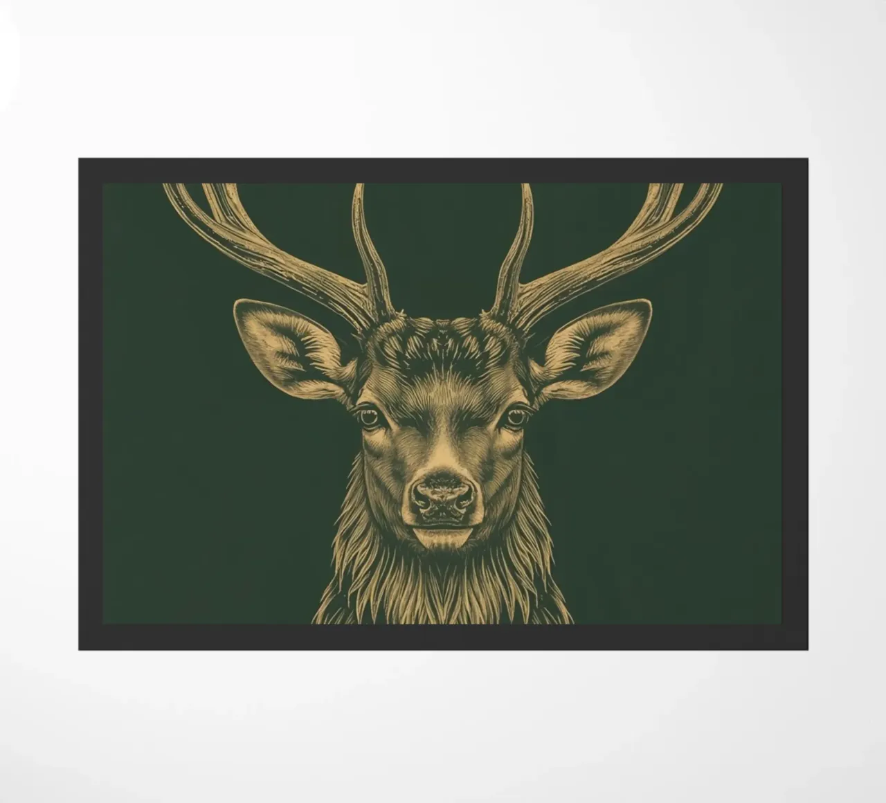 Illustrazione di una testa di cervo con le corna zerbino da DesignDoodle
