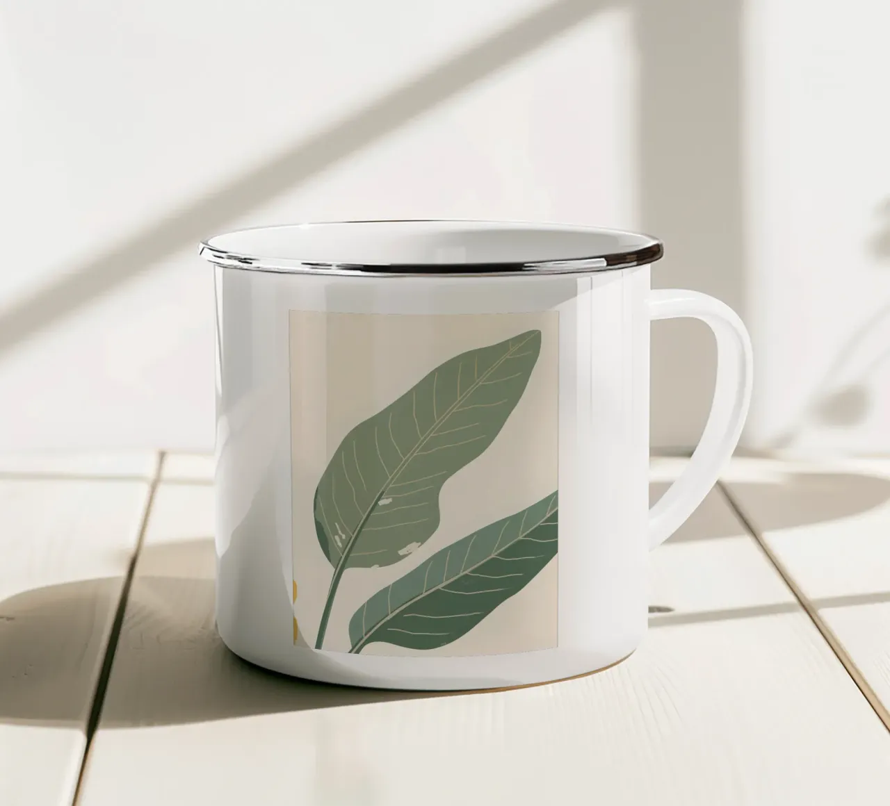 Foglia di banana - Astratto tazza in smalto da Botanical Gallery