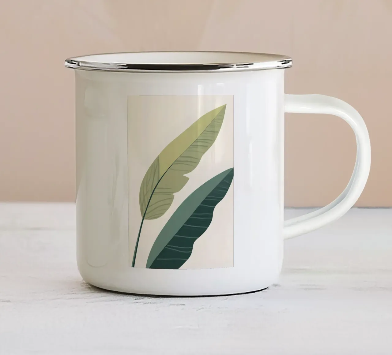 Foglia di banana - Astratto tazza in smalto da Botanical Gallery