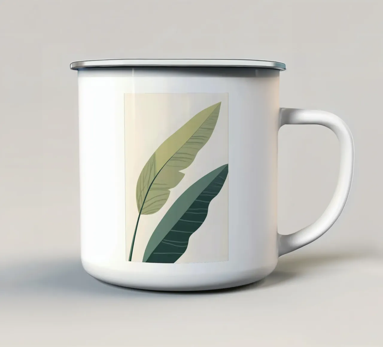 Foglia di banana - Astratto tazza in smalto da Botanical Gallery