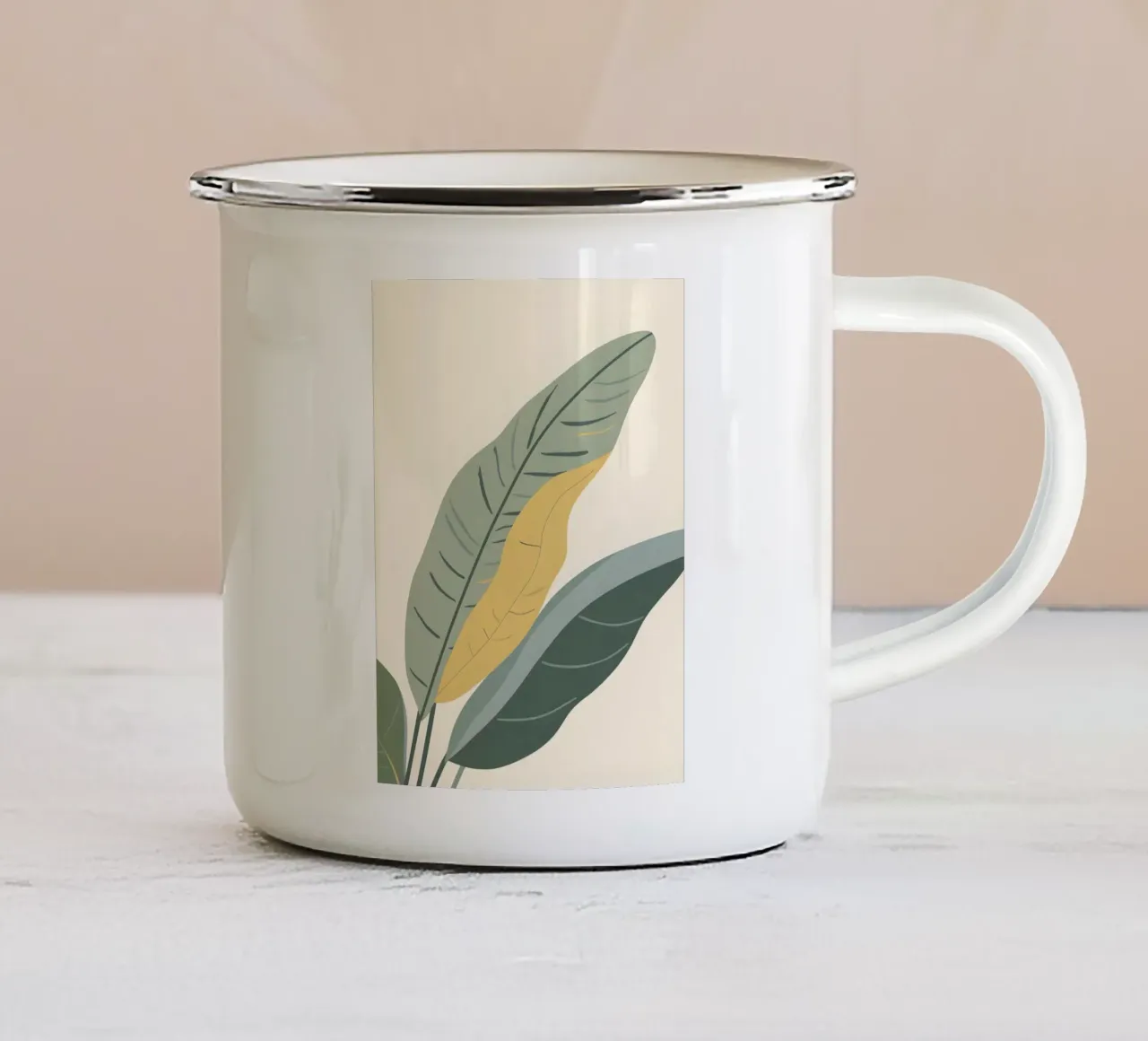 Foglia di banana - Astratto tazza in smalto da Botanical Gallery