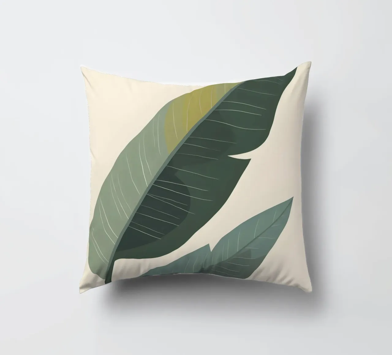 Foglia di banana - Astratto cuscino da Botanical Gallery