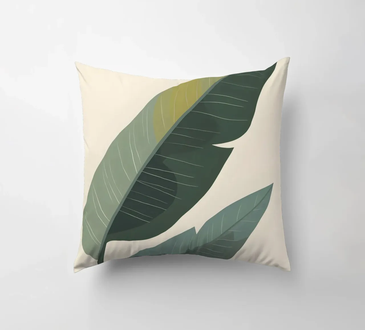 Foglia di banana - Astratto cuscino da Botanical Gallery