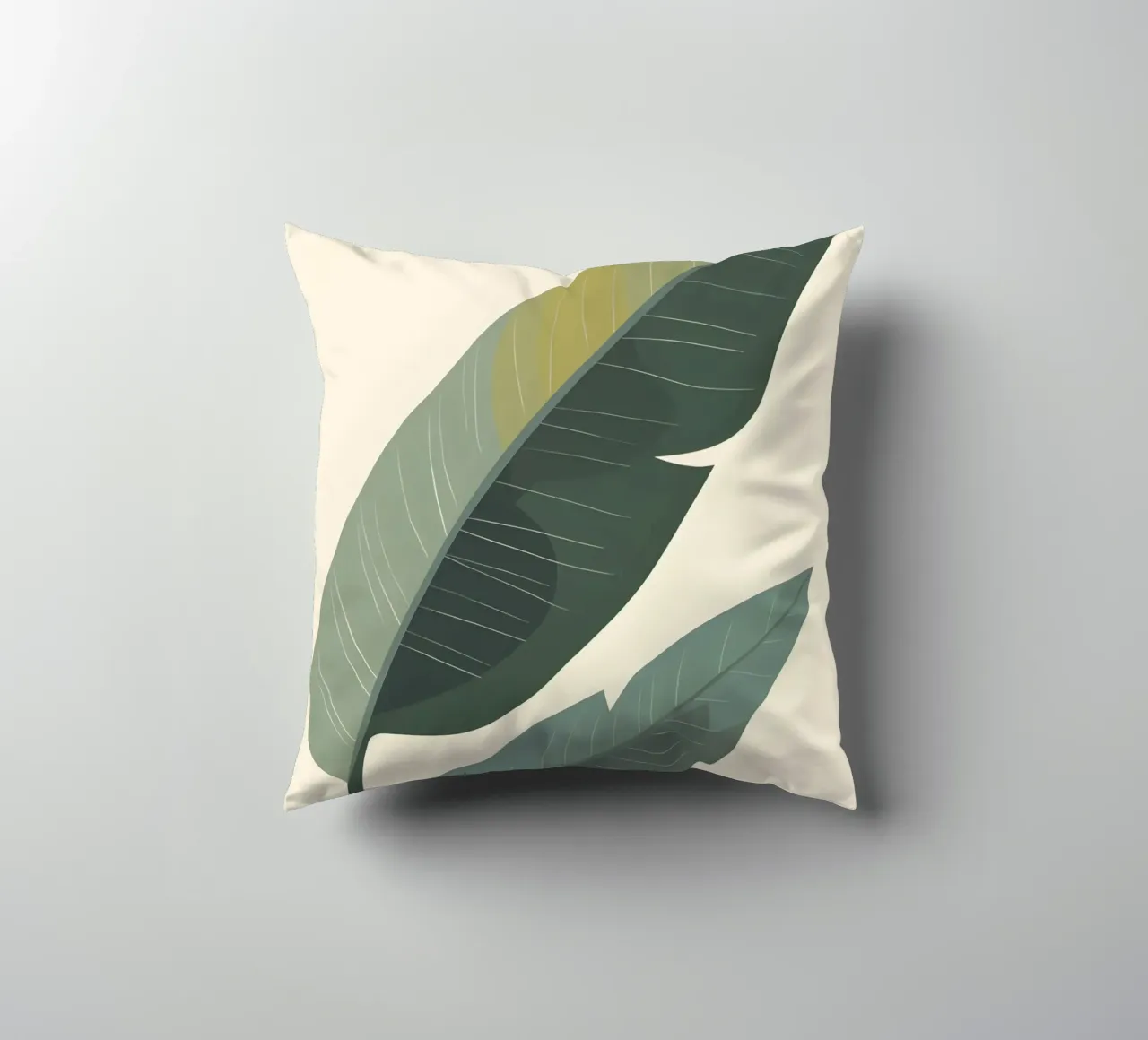 Foglia di banana - Astratto cuscino da Botanical Gallery