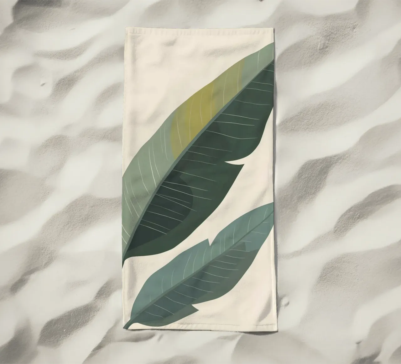 Foglia di banana - Astratto telo mare da Botanical Gallery