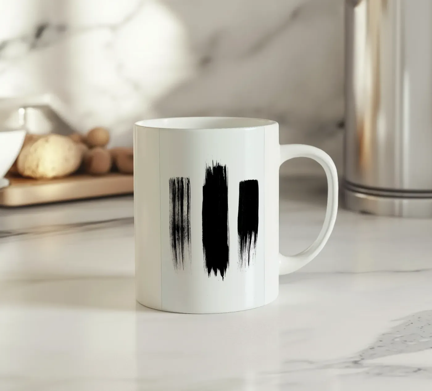 Painted Lines ceramic mug by RK Design