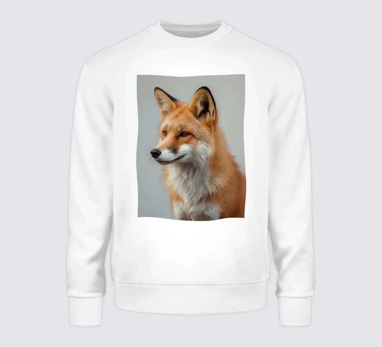 Rotfuchs Porträt nach links blickend Sweatshirt von DesignDoodle
