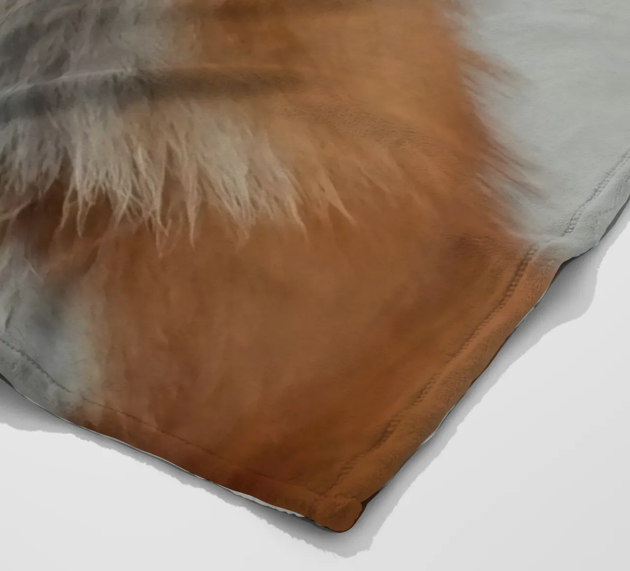 Rotfuchs Porträt nach links blickend Fleecedecke von DesignDoodle