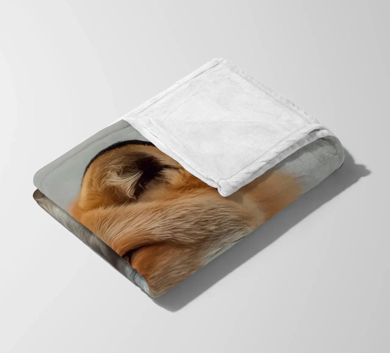 Rotfuchs Porträt nach links blickend Fleecedecke von DesignDoodle