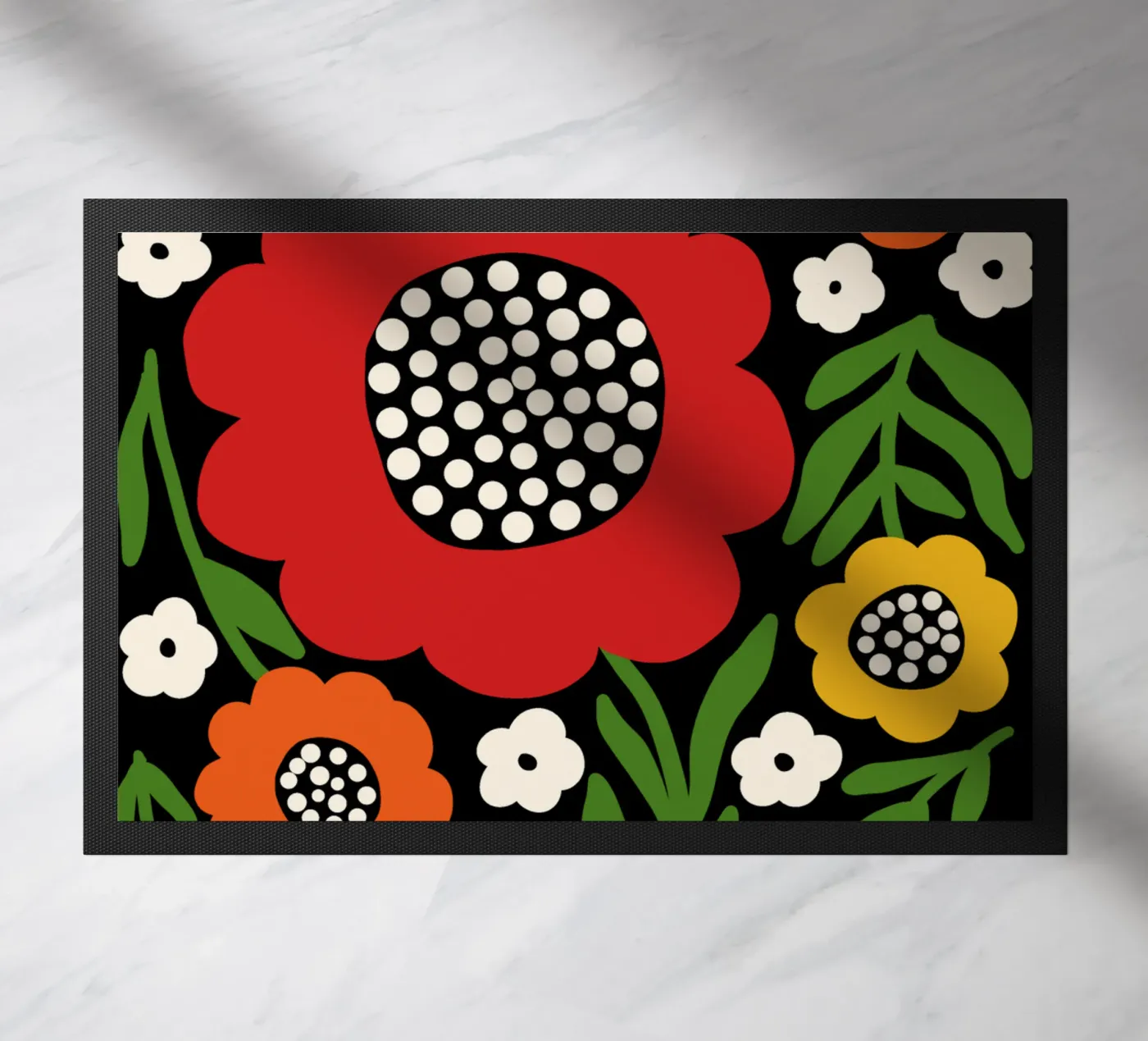 Fresh rustic bloom deurmat van TijanaArtStudio88